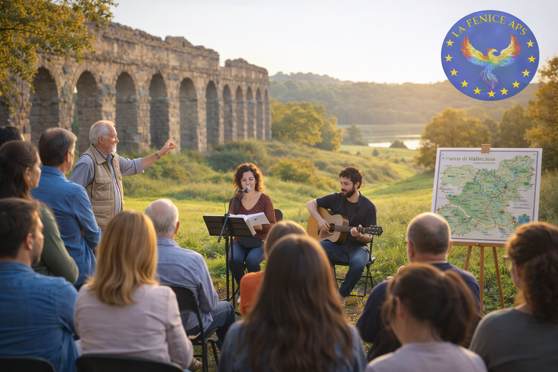 Evento culturale all’aperto in un’area verde
